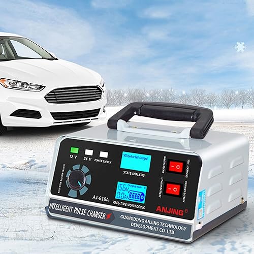 Miniatura 6 de Cargador de batería de coche de 400 W, cargador de batería inteligente automático de 12 V/24 V, mantenimiento de batería inteligente, reparación