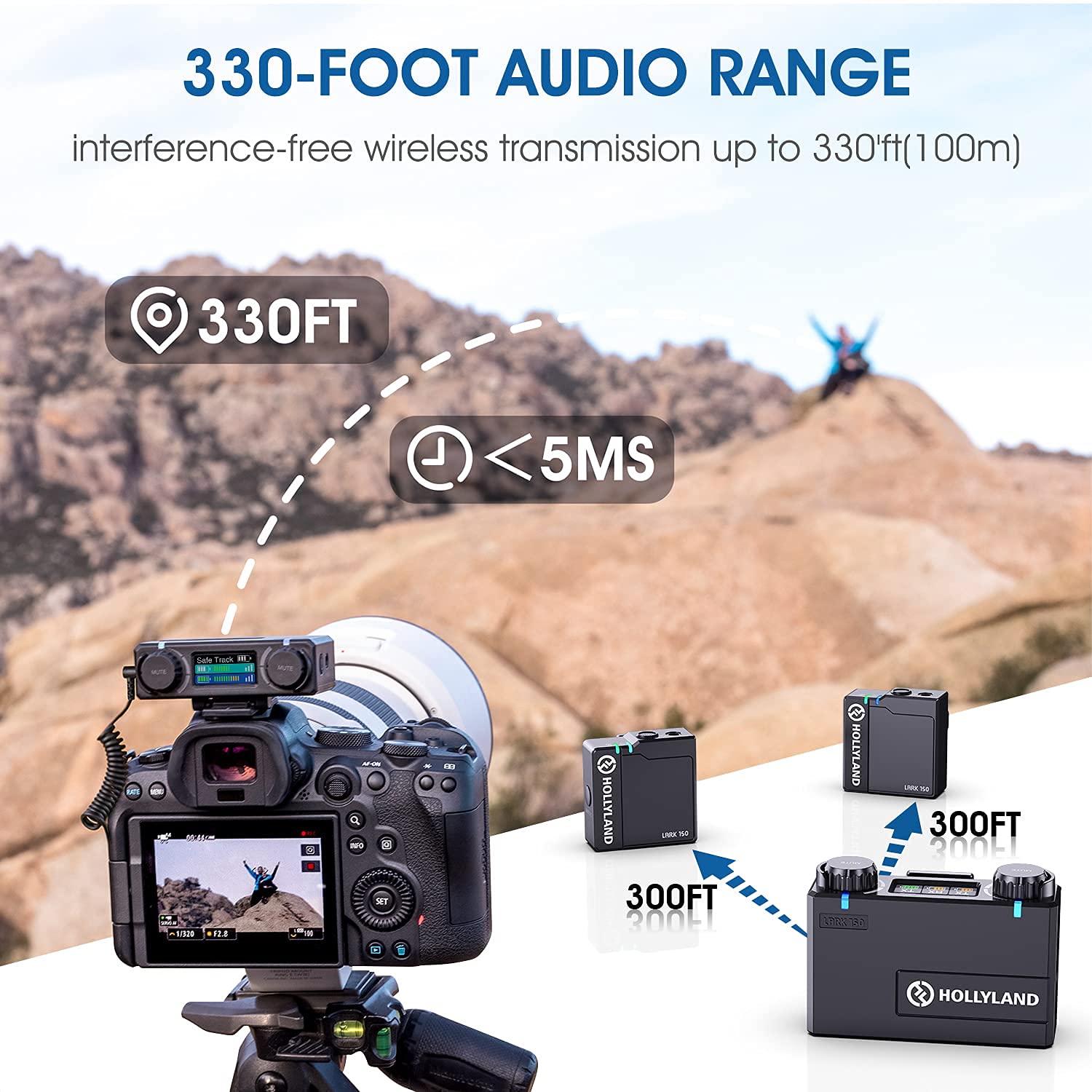 Microfone de Lapela Sem Fio-Hollyland Lark 150 Oficial-Canal