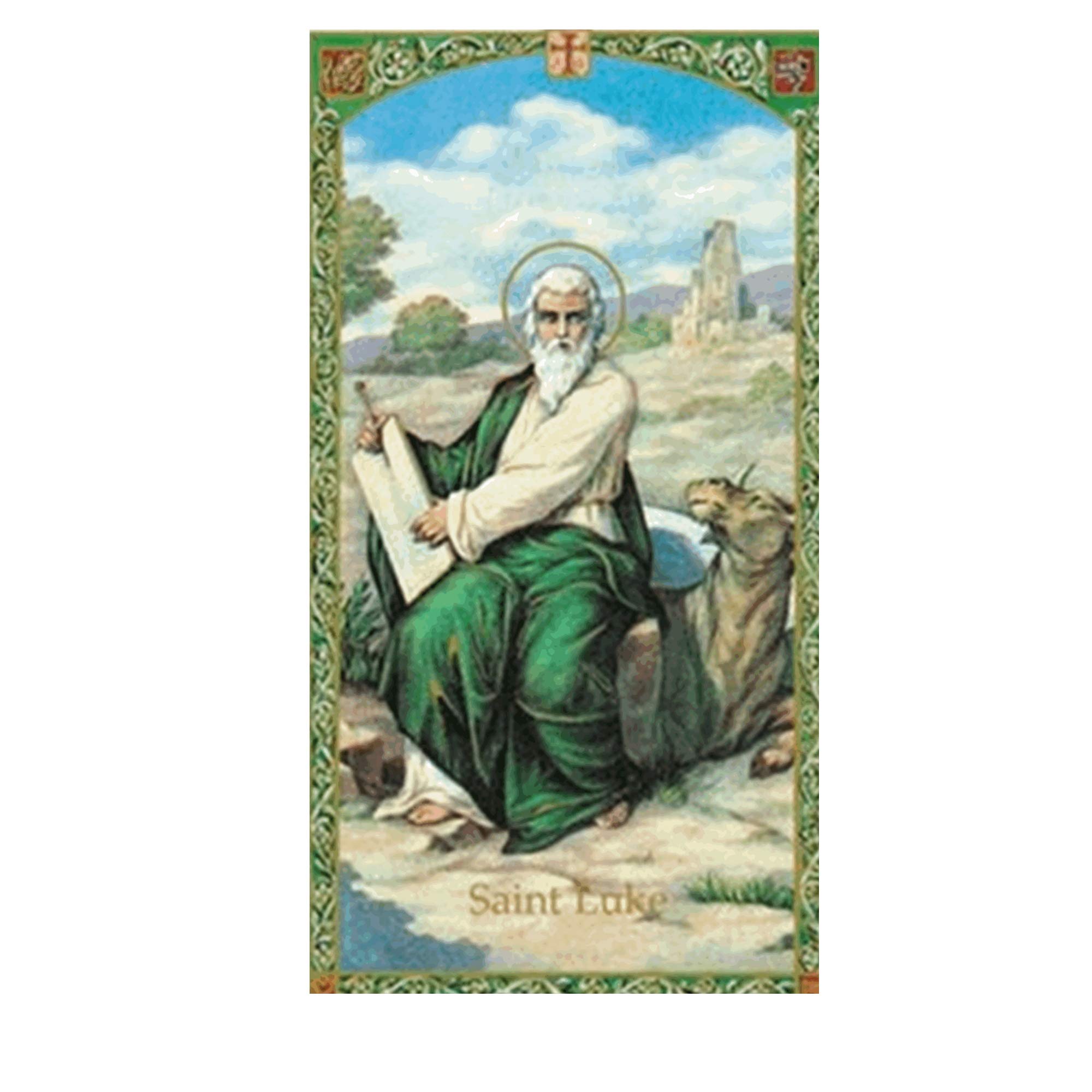 Saint Luke divine guidance as I undergo surgery Set of Candles with Prayer Card (Set of 2)