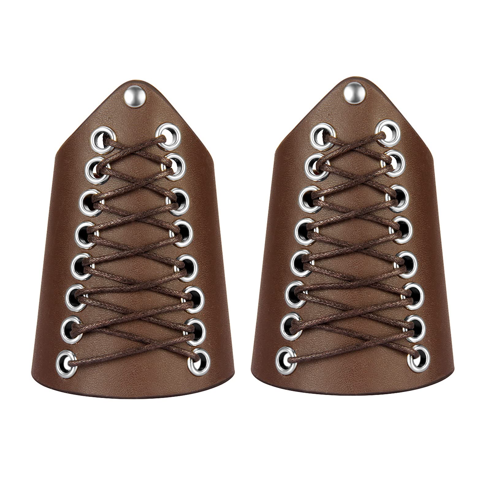 COSFAN 2 brassards en cuir, protège-bras en cuir viking, protège-poignet médiéval, brassard en cuir punk pour avant-bras, Medieval leather brassard,armure de bras réglable pour homme et femme