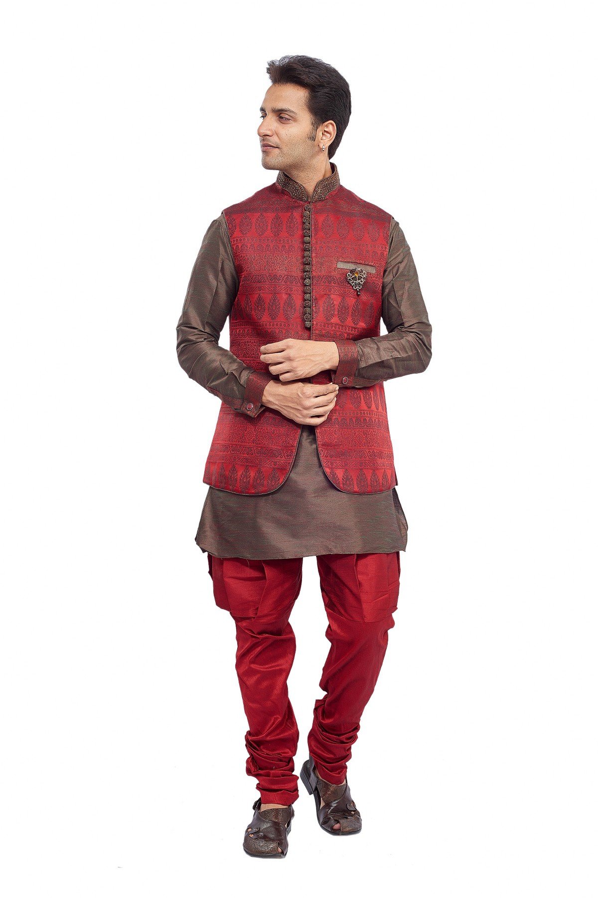 ManyavarMen's Indian Wedding Sherwani Ethnic Kurta