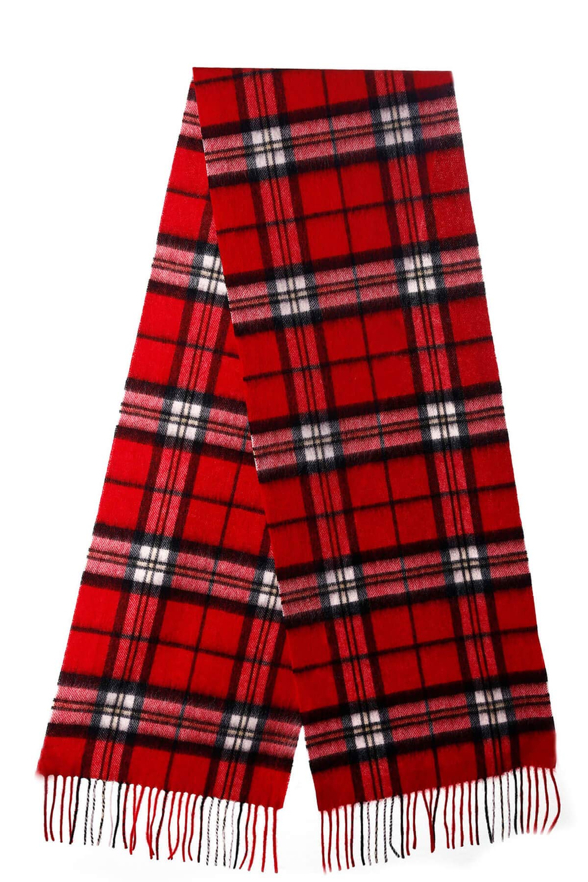 EDINBURGH CASHMERE 100% Pure Lambswool – 30x175 cm, Extra Fine Large Scarf Featured in Vogue, GQ, Tatler & Grazia | Winter Wear & Apparel, Red