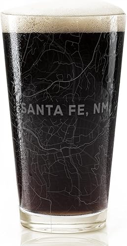 Miniatura 3 de Santa FE NEW MEXICO - Vaso de cerveza grabado con mapa de calle de la ciudad, idea de regalo perfecta y decoración única