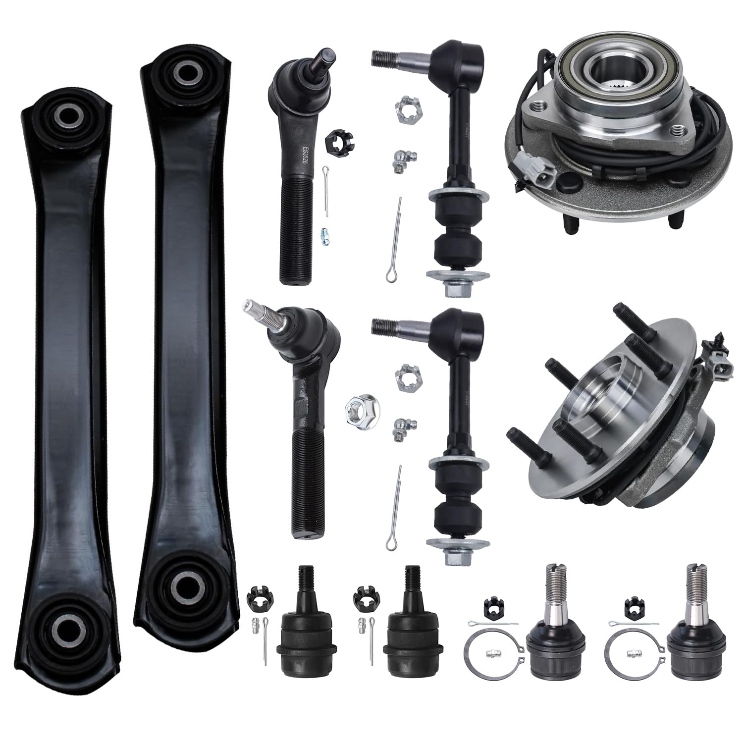 Detroit Axle - 4WD Front 12pc Suspension Kit for 2000-2001 Dodge Ram 1500