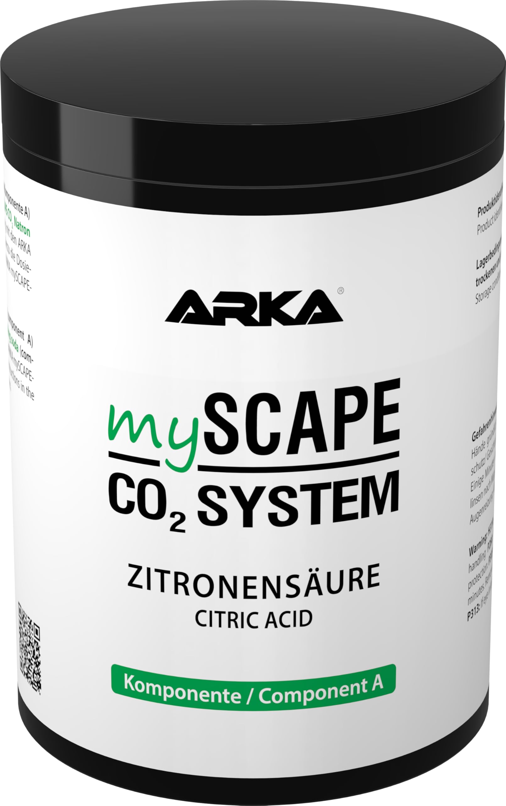 ARKA Recharge CO2 Aquarium mySCAPE-CO2 Refiller 2×600 g – Acide citrique + Bicarbonate pour Engrais CO2 – Diffusion Stable, Dosage Facile – idéal aquascaping Plantes – sans Bouteille