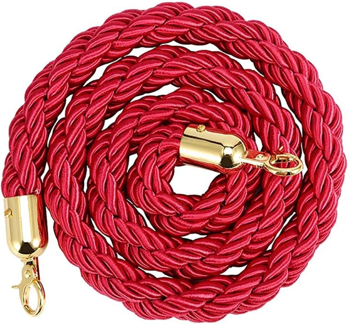 Corde avec mousquetons de 200cm pour poteau : sécurisez vos guichets bancaires