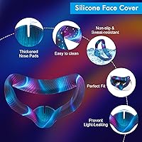 Vista 3 de Relohas Accessories for Oculus Quest 2, VR Accessory Set for Meta Quest 2, Include Controller Grip Leather Cover, VR Shell Cover, Face Cover, The