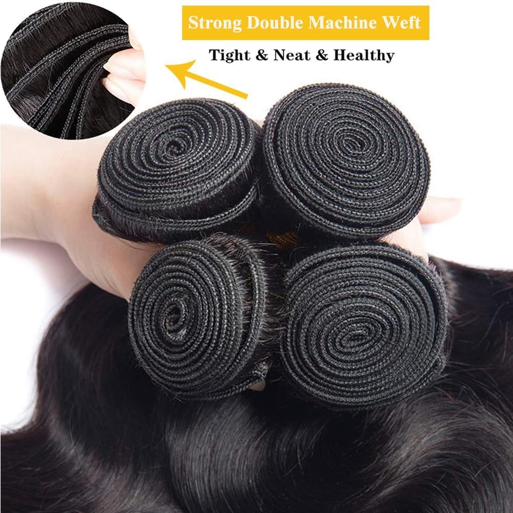TOOCCI 10A Body Wave 1 Bundle Brazilian Virgin Human Hair Bundles 100% Unprocessed Virgin Hair Single Bundles Body Wave Weave(20 inch) - Image 3