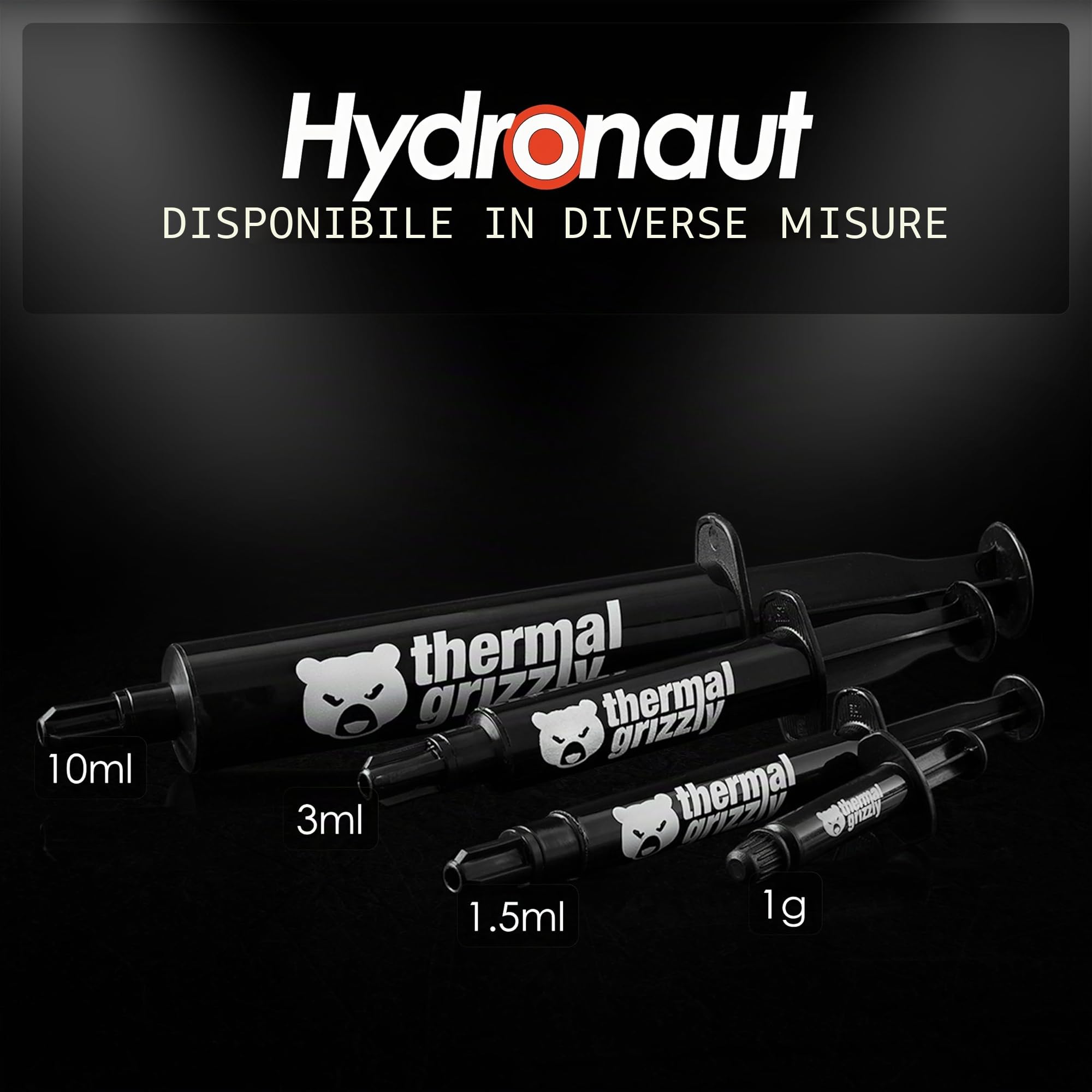 Thermal Grizzly - Hydronaut - 1 Gram - Pasta Termica Conduttiva ad Alta Prestazioni - Ideale per Raffreddamento ad Aria e Acqua CPU/GPU/PS4/PS5/Xbox - per Grandi Superfici Raffreddamento