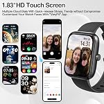 Smart Watch for Men Women with Bluetooth Call,Alexa Built-in Smartwatch,1.83"DIY Dial Fitness Watch with Sleep Heart Rate SpO2 Monitor,100+ Sport Mode,IP68 Waterproof Watch Compatible with Android iOS