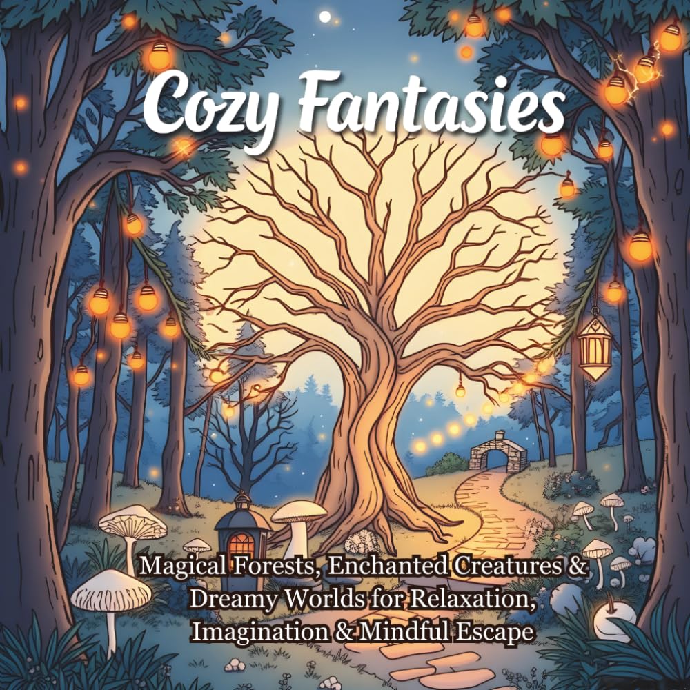 Cozy Fantasies Coloring Book: Magical Forests, Enchanted Creatures & Dreamy Worlds for Relaxation, Imagination & Mindful Escape