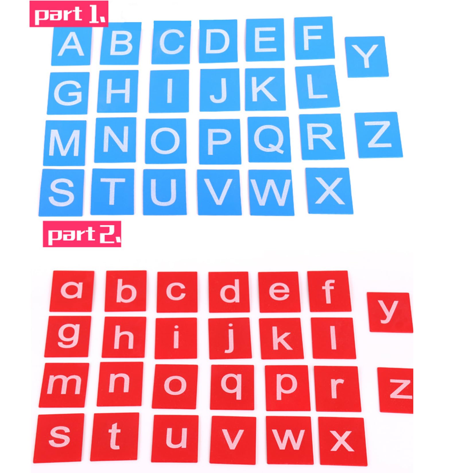 Tarjetas Flash del Alfabeto, Letras de Papel de Lija en minúsculas y mayúsculas, Letras Montessori educativas tempranas, Tarjetas Flash ABC de Madera con Cajas para Regalos de Fiesta para niños