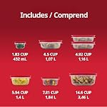 Rubbermaid EasyStore Square and Round Food Storage Containers with Lids, 14-Piece Set