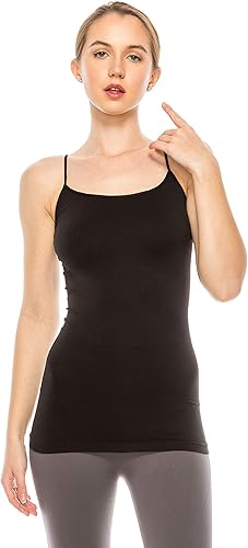 Miniatura 5 de Kurve Camisola sin Costuras para Mujer Top de Tirantes Espagueti Elásticos con Tela Protectora UV, UPF 50+ (Hecho en EE.UU.)