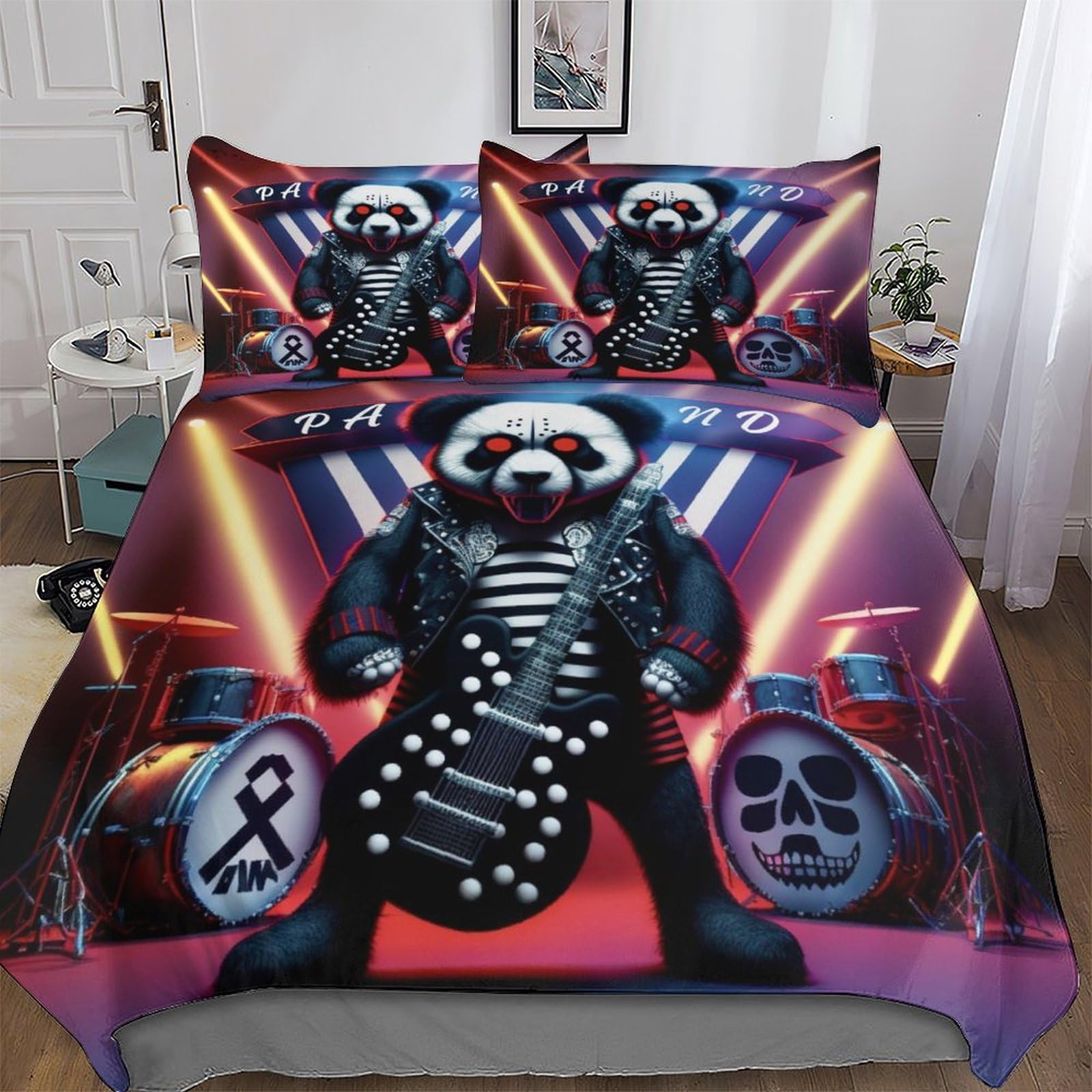 Housse de couette 200x200 microfibre Brian Oakley avec 2 taies d'oreiller