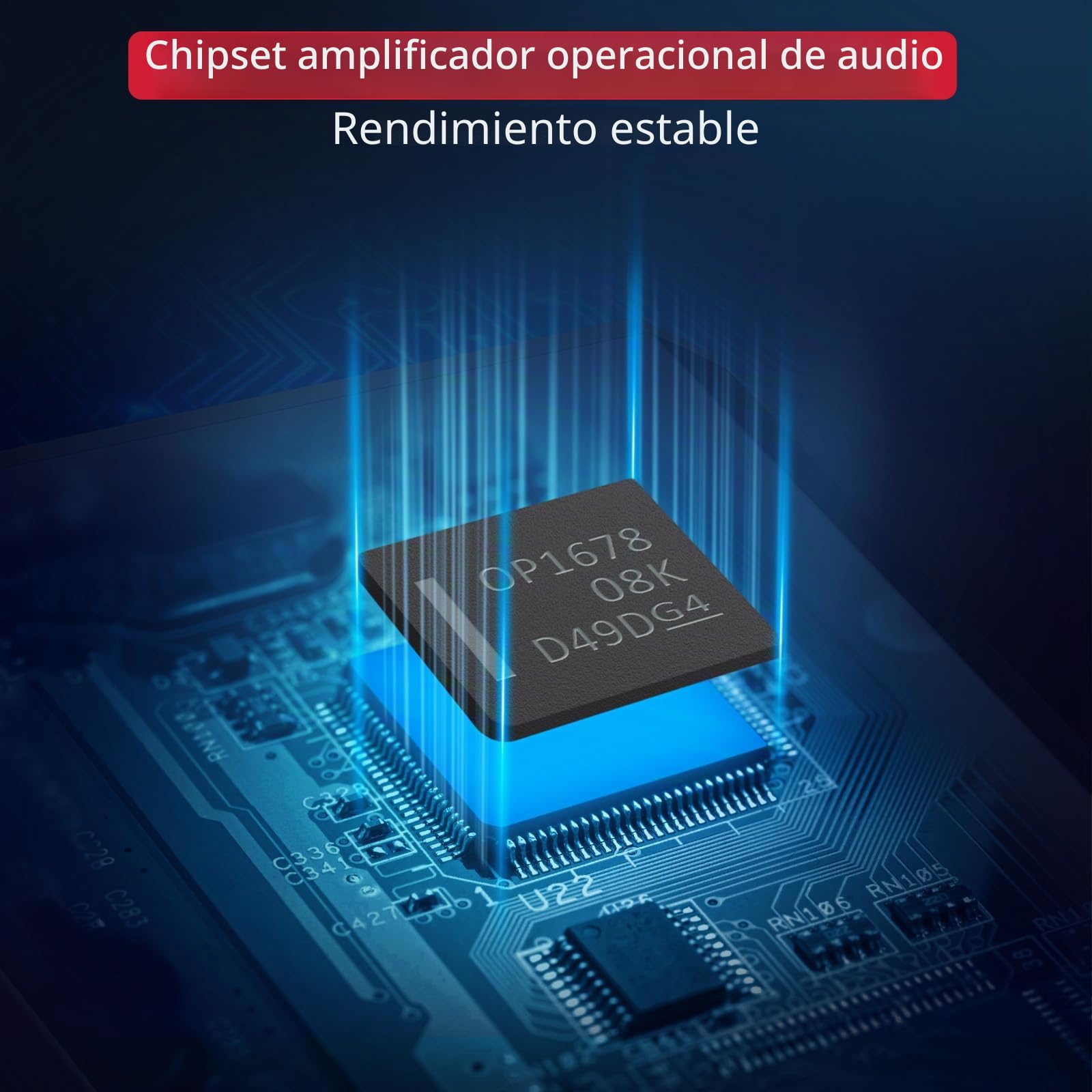 Neoteck Amplificador de Auriculares 3.5mm con Refuerzo de Graves 16-300Ohm Amplificador para Auriculares Portátil HiFi Superficie de Aluminio Mate para MP3,iPod,Mac,Teléfono Móvil,Ordenador