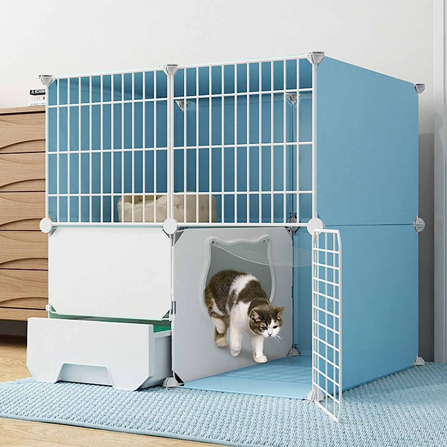Parcs pour petits animaux et cages pour chats intérieur détachables