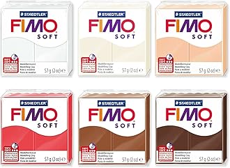 Soft Polymer Oven Modelling Clay - 57g - Set of 6 Colours- Warm Neutral Tones