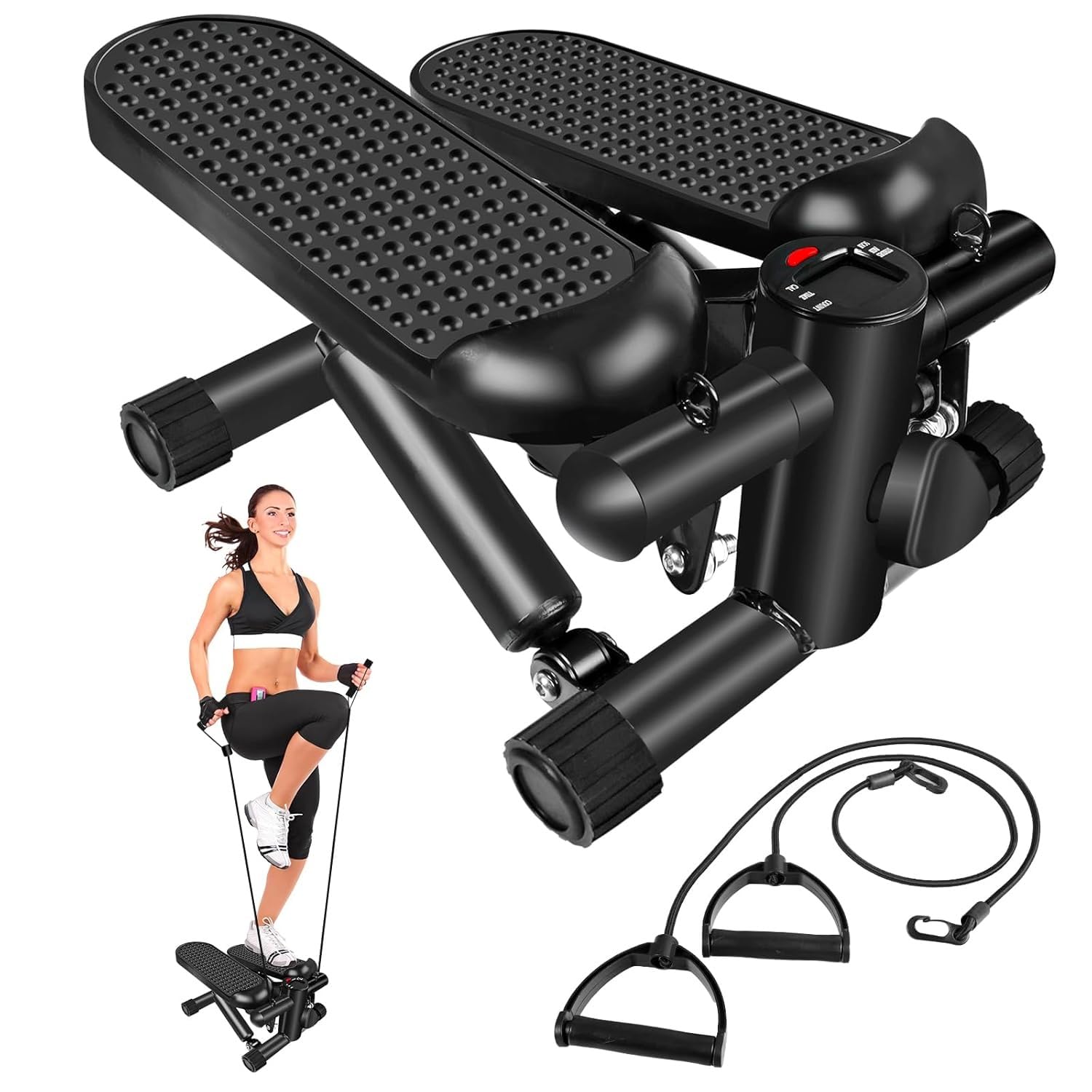 LRK Steppers for Exercise, Stair Stepper with Resistance Bands, Mini Stepper with 300LBS Loading Capacity, Hydraulic Fitness Stepper with LCD Monitor (B0DDHMB5CZ) Amazon Price History, Amazon Price Tracker