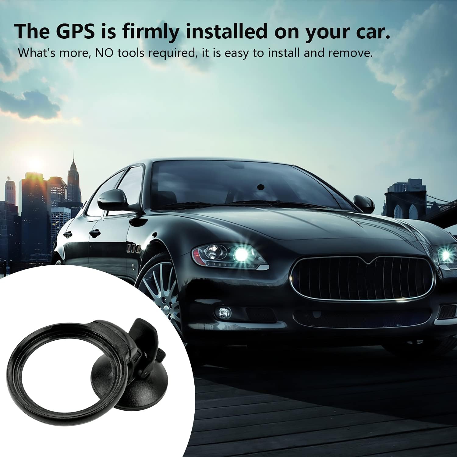 EKIND GPS Easyport Car Holder Window Mount with Suction Cup Compatible for Tomtom ONE V4 / V5 / XL/XXL / XL2 / IQ Routes (Black)