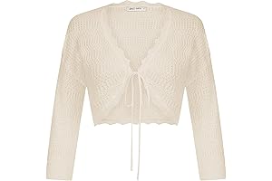 Women's 3/4 Sleeve Bolero Shrug: A Crocheted Masterpiece for Enhancing Your Wardrobe