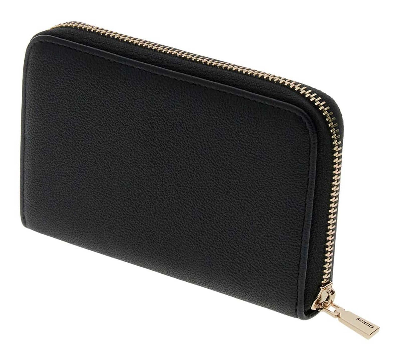 GUESS portafoglio Bianca SLG Zip Around Wallet Black nero
