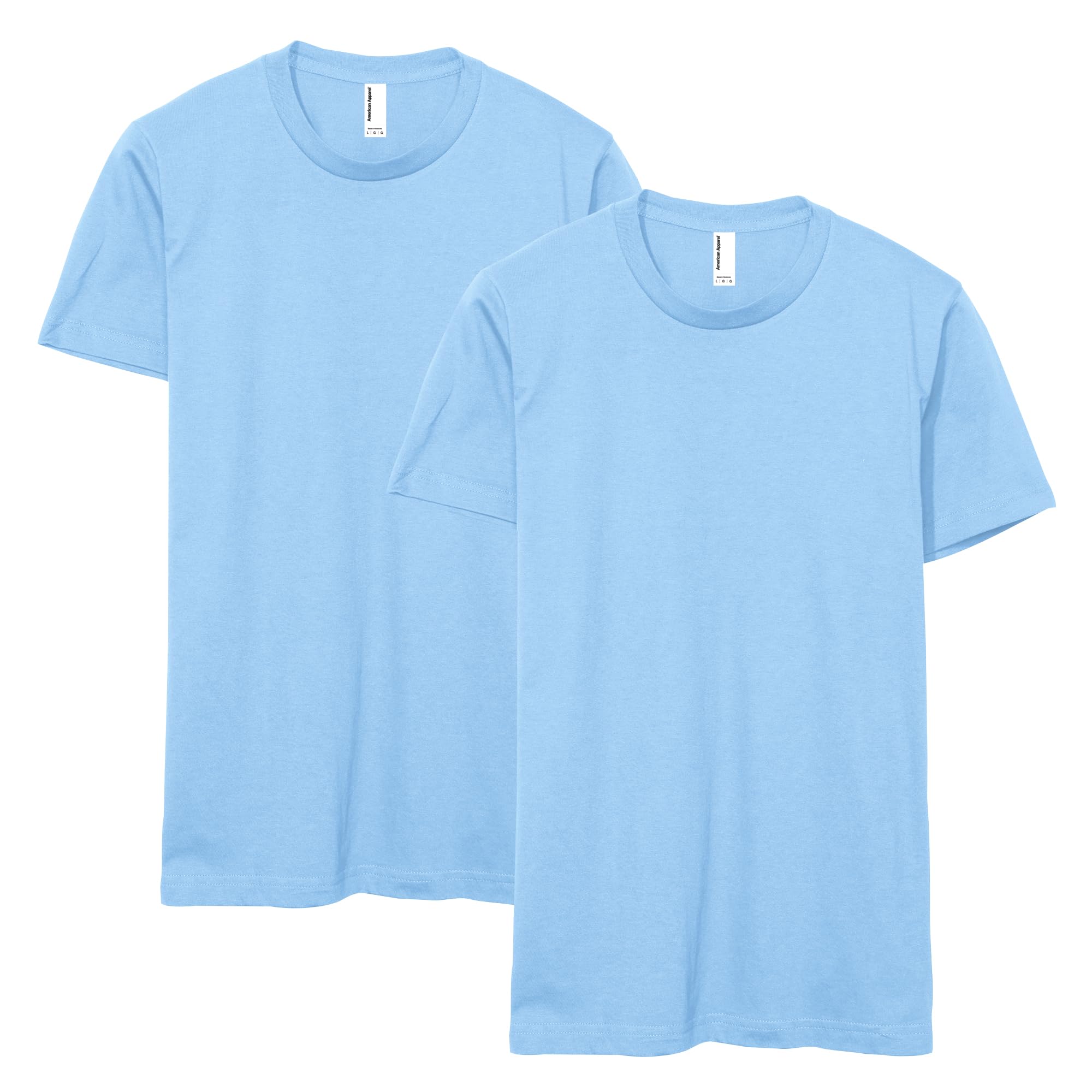 American Apparel Mens Fine Jersey Crewneck Short Sleeve T-Shirt, 2-packT-Shirt