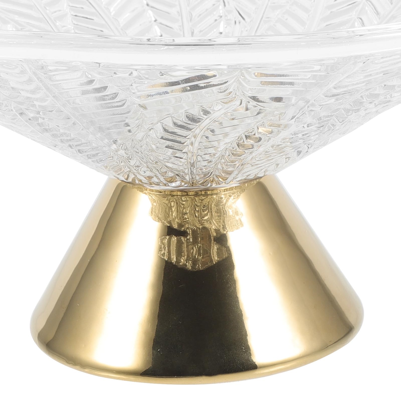 Glas Fruchtschale mit Hohem Fuß und Großer Öffnung, Gold | Zuhause und Esstisch, Dekorativ und Elegant, Geeignet für Obst, Snacks oder Süßwaren