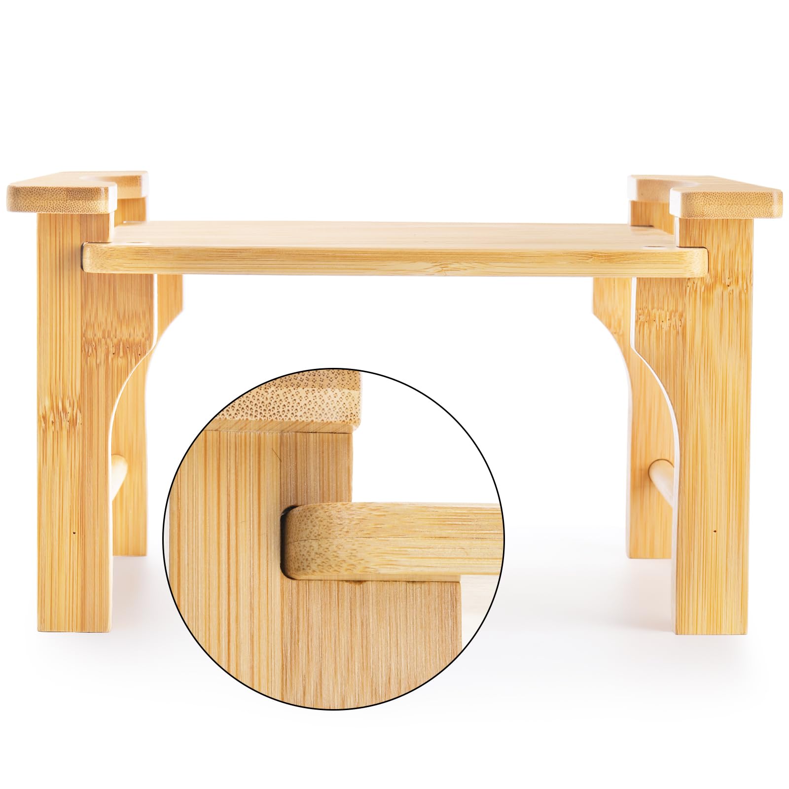 Tebery Soporte dispensador de bebidas de bambú natural, base de jarra de agua de vidrio, se adapta a 6-8 pulgadas de diámetro para el hogar, fiestas y eventos de catering
