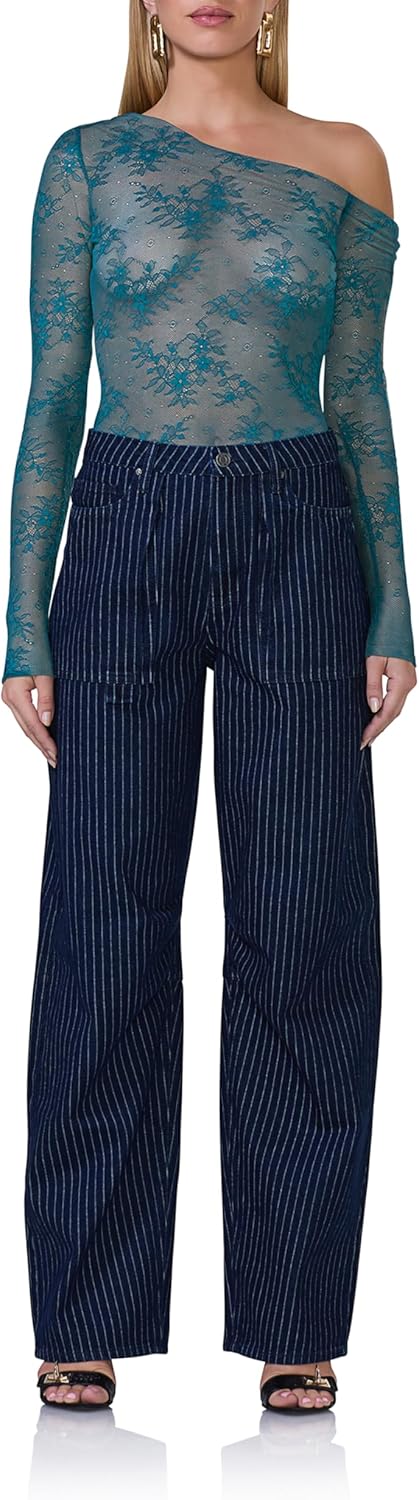 AFRM Women's Barry Asymmetrical Off Shoulder Long Sleeve Top - Image 5