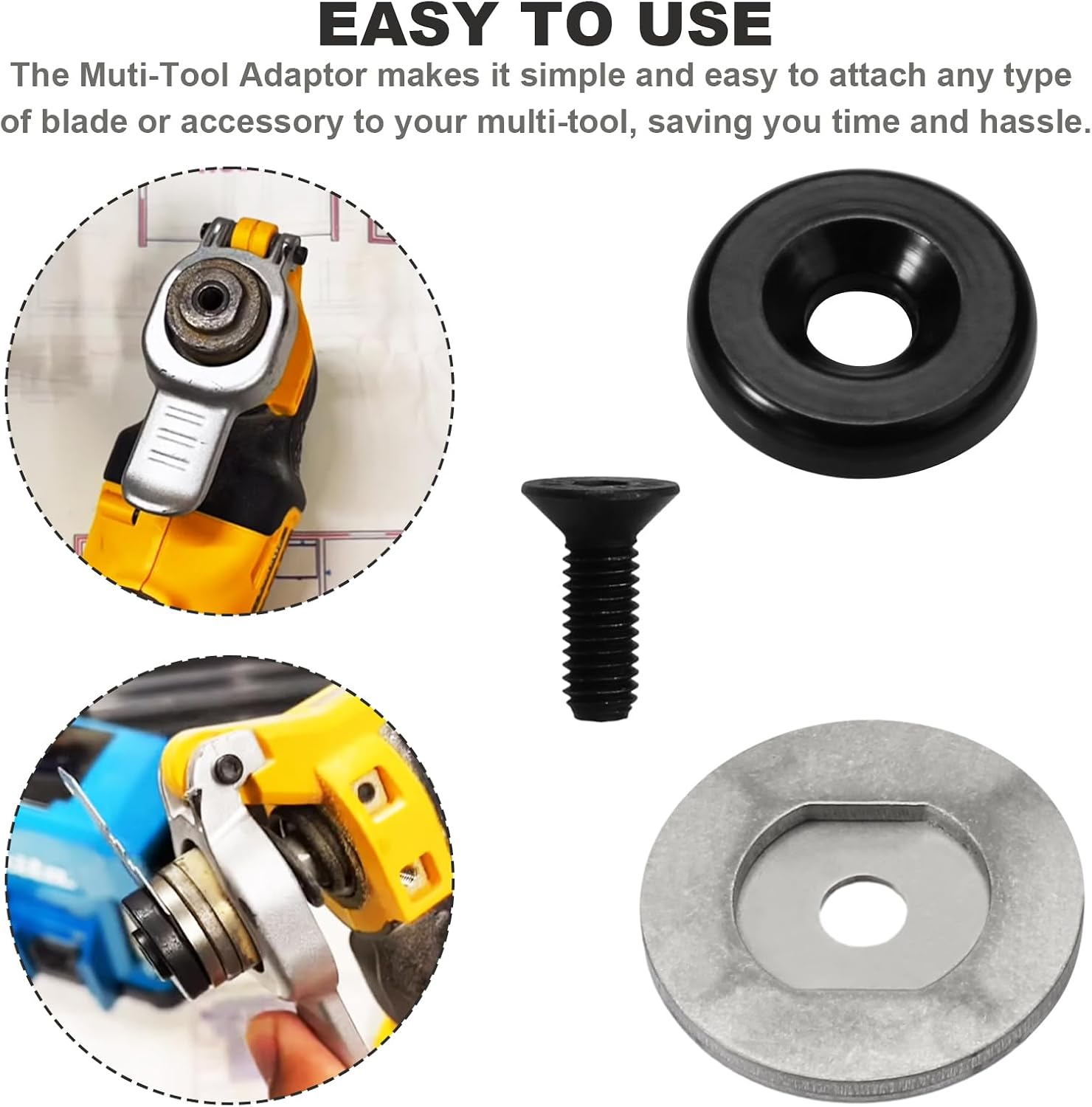 48-90-0000 Muti-Tool Universal Adaptor | Replacement for DEWALT and Porter Cable and BLACK & DECKER Muti-Tool Adaptor