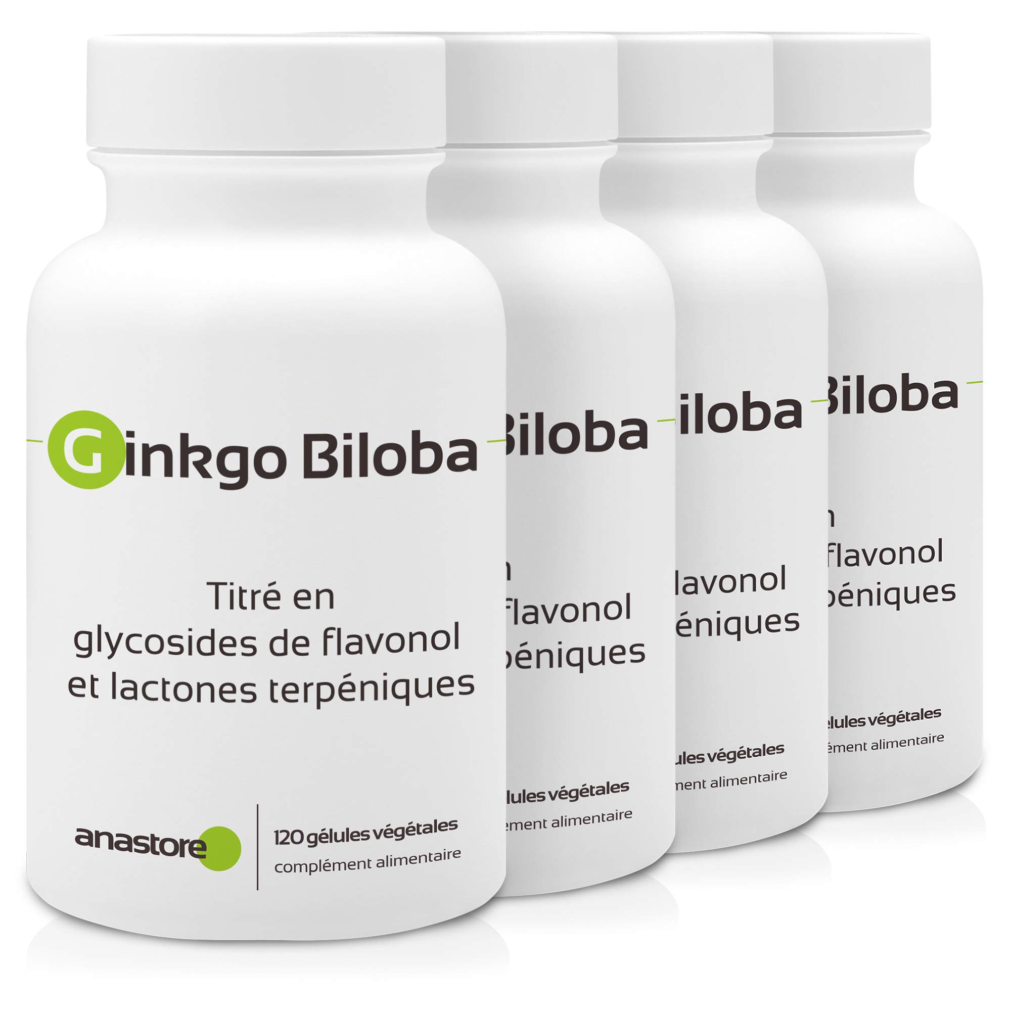 GINKGO BILOBA * PACK 3+1 GRATIS * 60 mg / 480 capsule