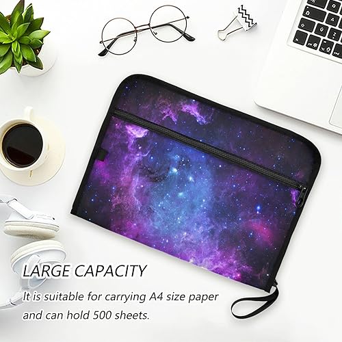 Miniatura 6 de Carpeta de archivo expansible Outer Space Stars Nebula Galaxy, carpeta de archivo de acordeón estrellado de cielo nocturno estrellado, tamaño carta,
