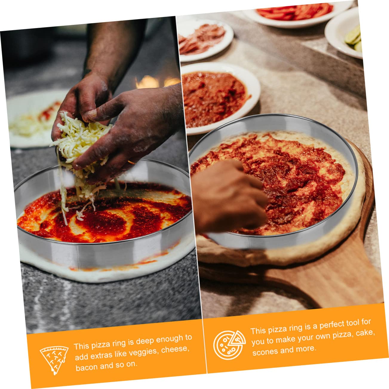 LIFKOME 4 Szt Stal Nierdzewna Akcesoria Do Wypieku Pizzy W Domu Niebezpieczne Do Pieczenia
