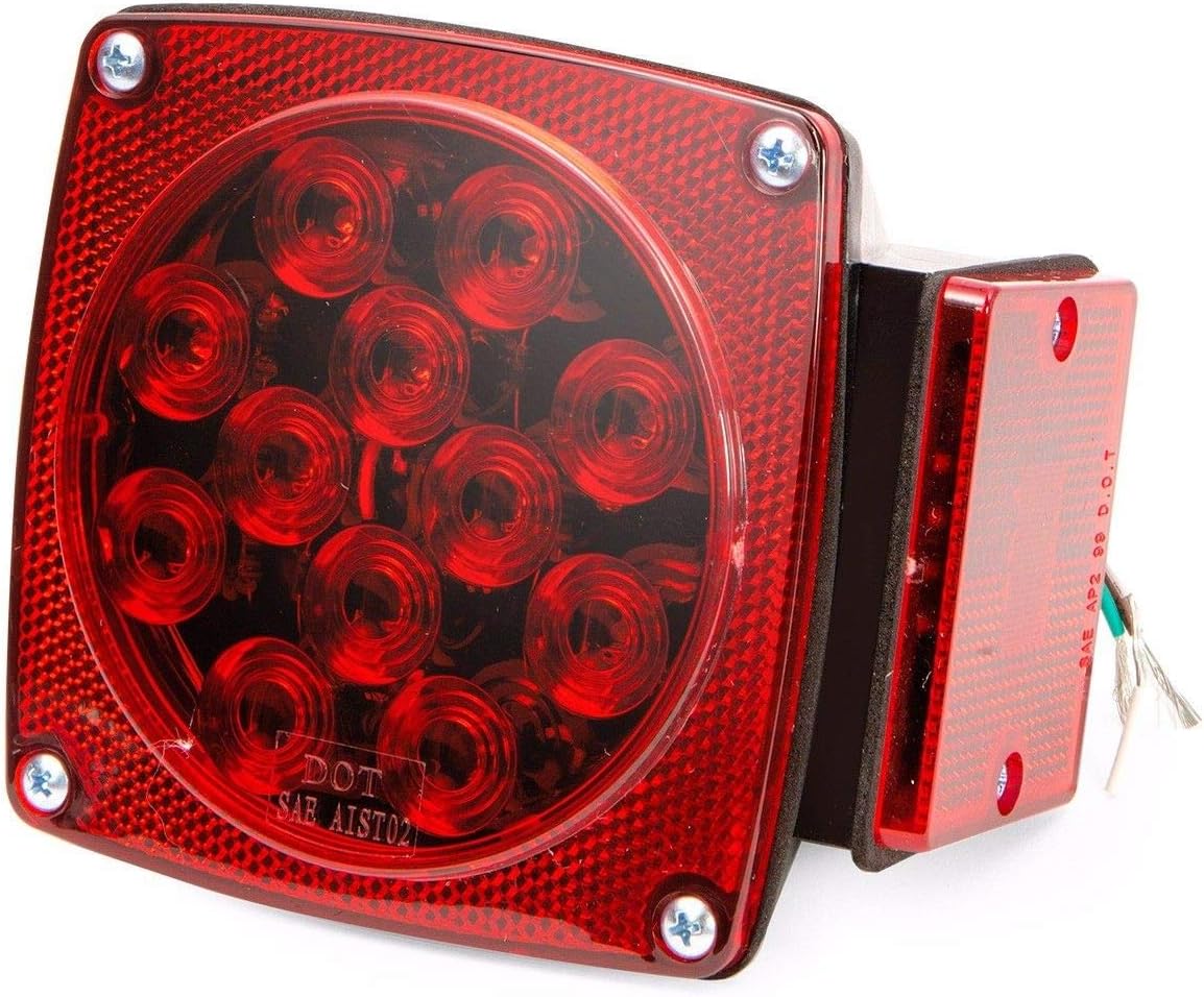 XtremepowerUS 12 Volt LED Universal Mount Combination Trailer Tail Lights Kit Towing Applications Easy Mount DOT Compliant