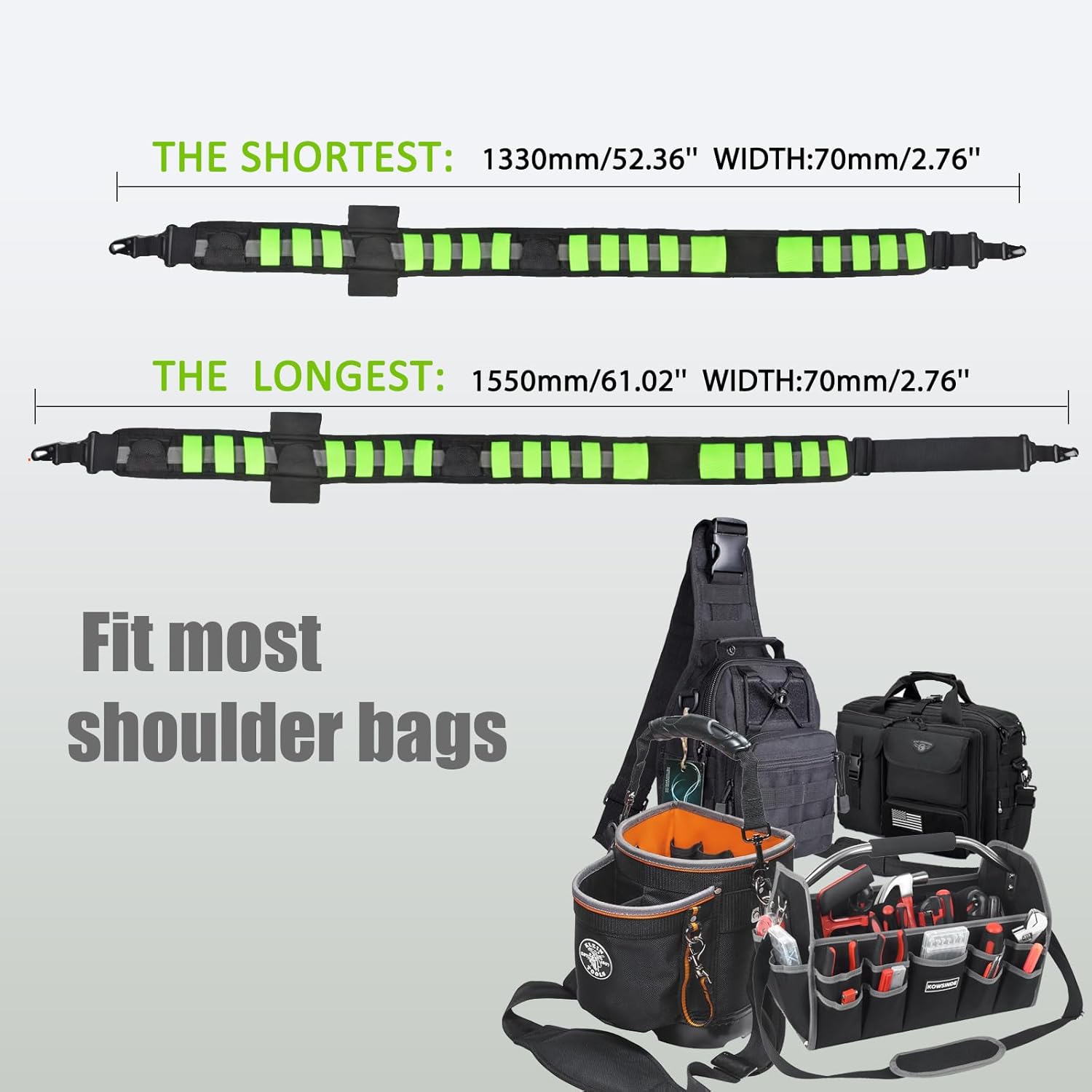TWAYRDIO Radio Strap Holster Kit, Adjustable Wide Shoulder Strap with Mic Clip & Anti-Swing Padded Design, Compatible with Various Types of Walkie-Talkies