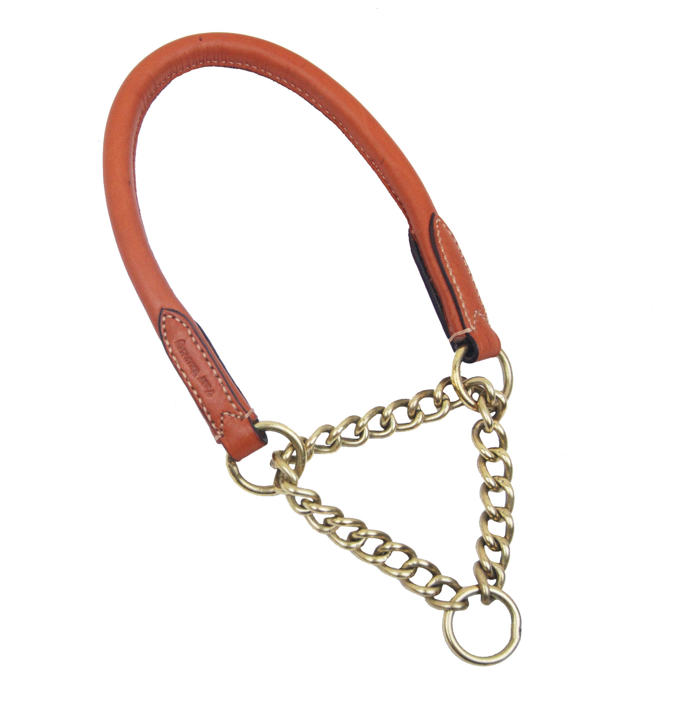 Collier étrangleur en cuir roulé noir pour chien de moyenne et grande taille London