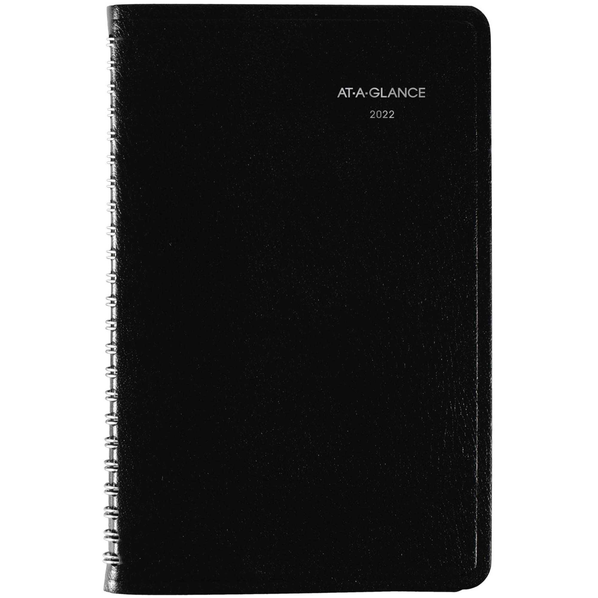 AT-A-GLANCE - Libro de citas semanal 2022 y planificador de 5 x 8 pulgadas, pequeño, DayMinder, negro (G20000)