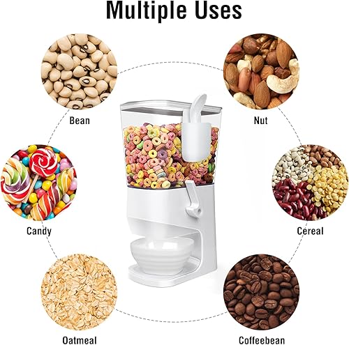 Miniatura 6 de Dispensador de cereales para encimera con cuencos y cucharas, contenedores de cereales para despensa, organizador de aperitivos, contenedor de