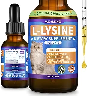 L-lysine Supplement for Cats, Immune Support for Cats, Support for Feline Respiratory, Sneezing, Runny Nose, Eye Function, Helps Strengthen Natural Defenses, Chicken Flavor (1PC)