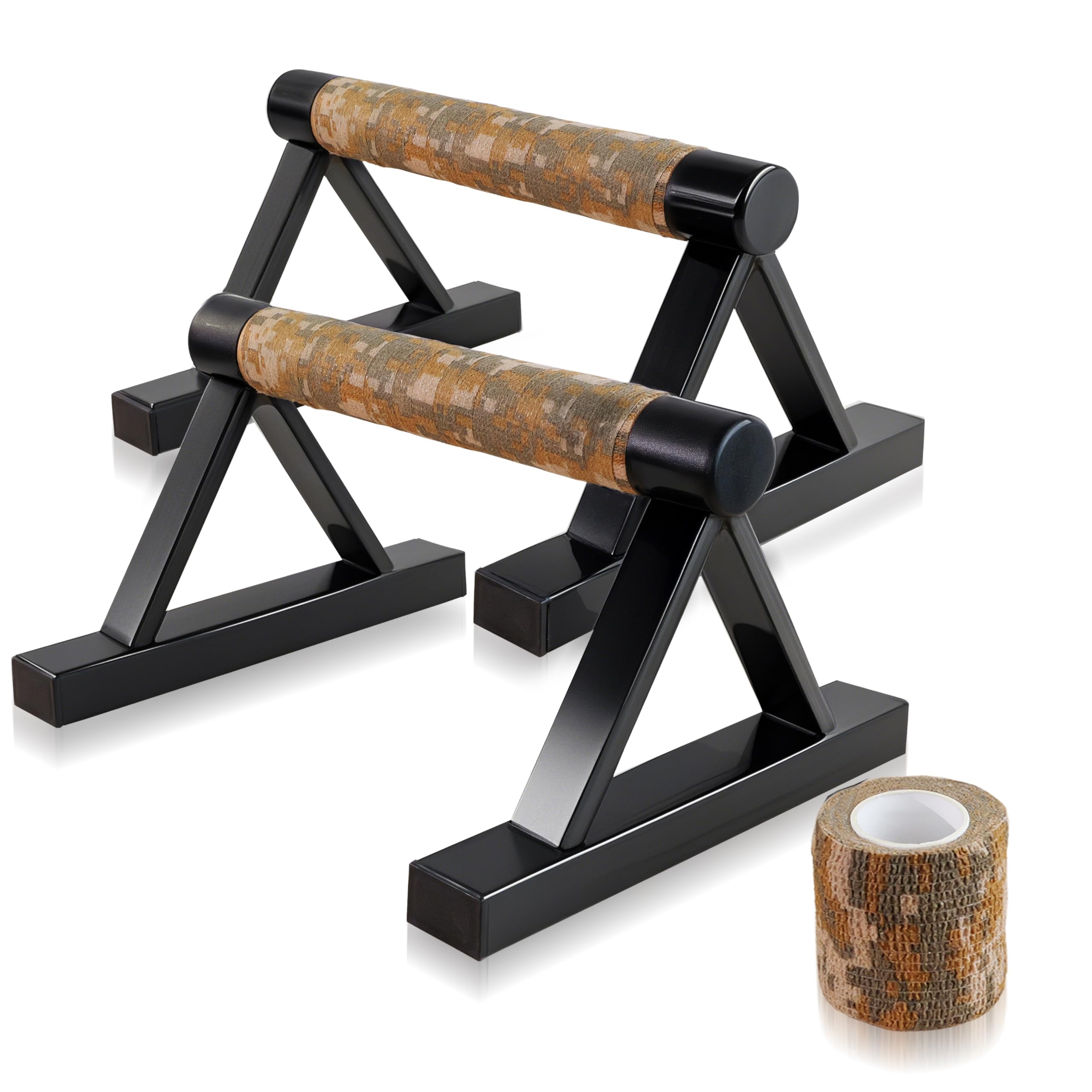 Purife 1 Pair Wood Push Up Bars for Men, Anti-Slip Floor Handstand Parallettes Bars, Strength Training Push-up Stands for Calisthenics, Fitness, Gymnastics, Workouts, Calistenia