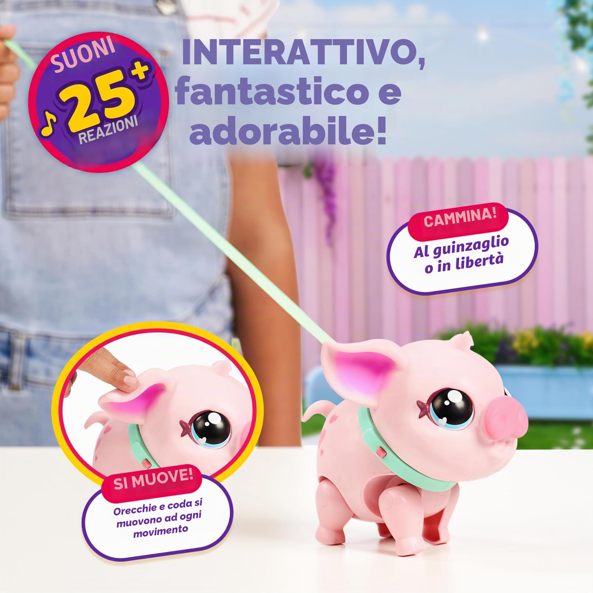 Little Live Pets - My Pet Pig , Soft and Jiggly Interactive Toy Pig That Walks, Dances and Nuzzles. 20+ Sounds & Reactions. Batteries Included. For Kids Ages 4+.