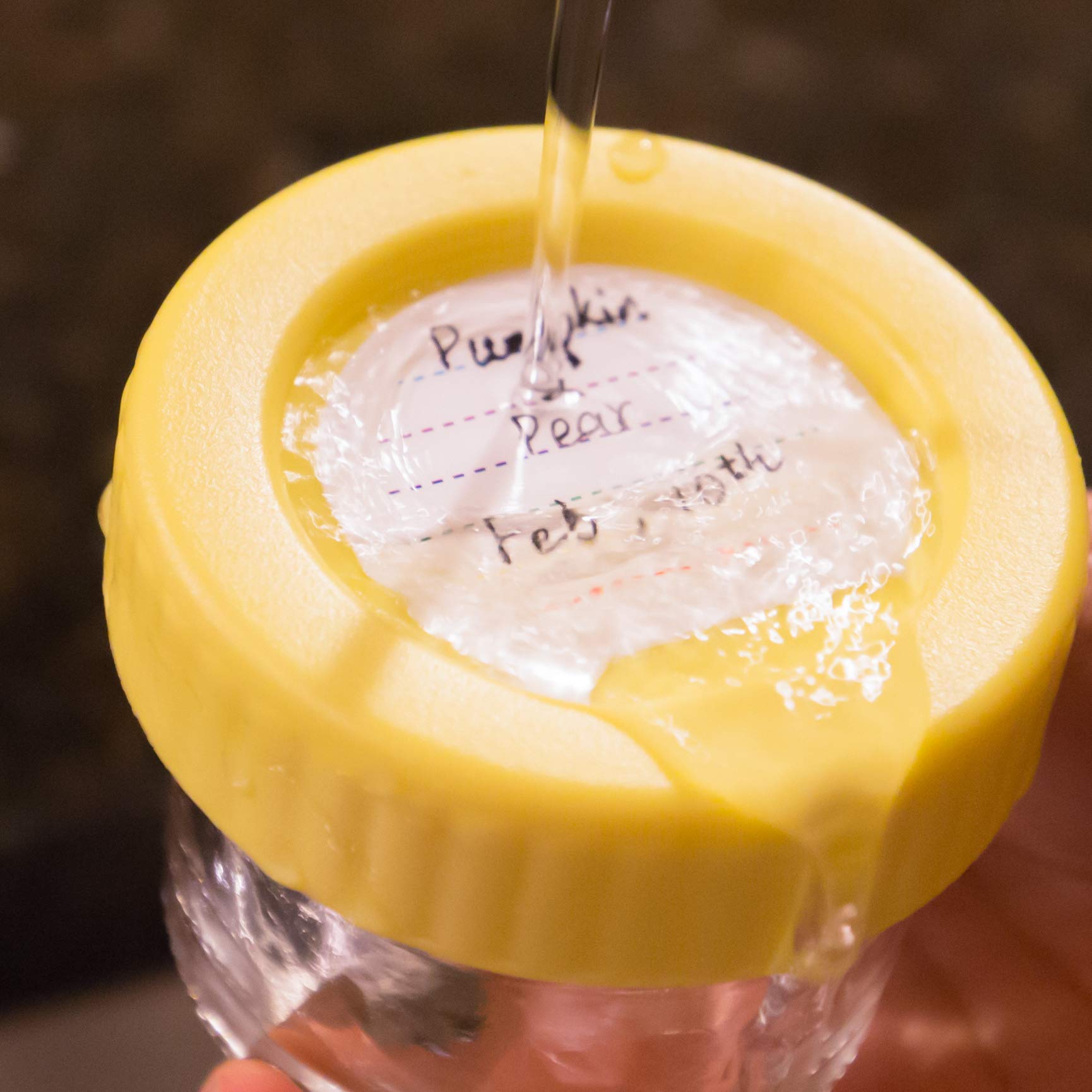 Youngever Glass Baby Food Storage, 4 Ounce Stackable Baby Food Glass