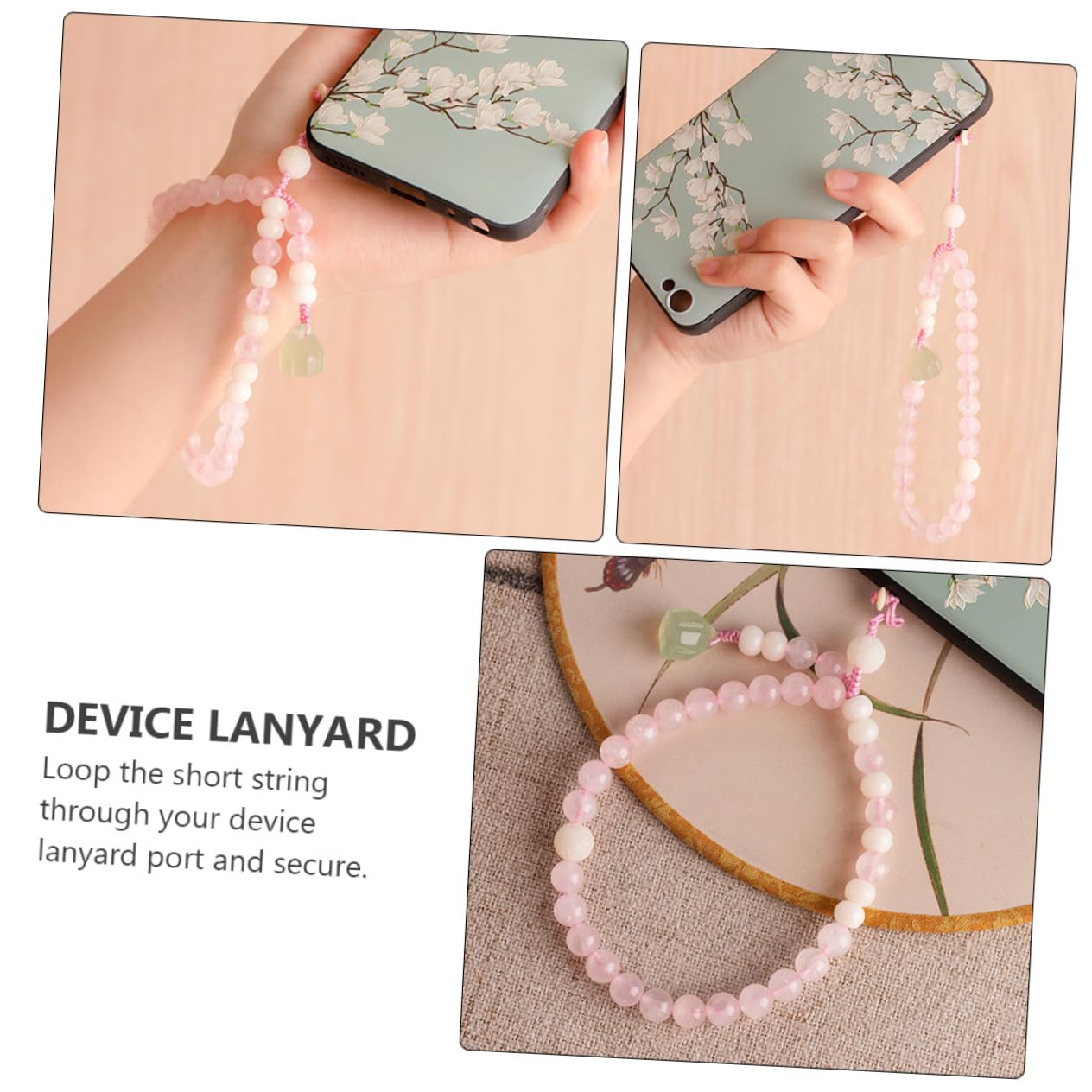 Artibetter 3st Handy Handyanhängerketten Schlüsselband Gurt Für Handy Telefon Charms Trageschlaufe Handschlaufe Handgelenksband Handy-armband-anhänger Retro-telefon Handys Rosa Kristall