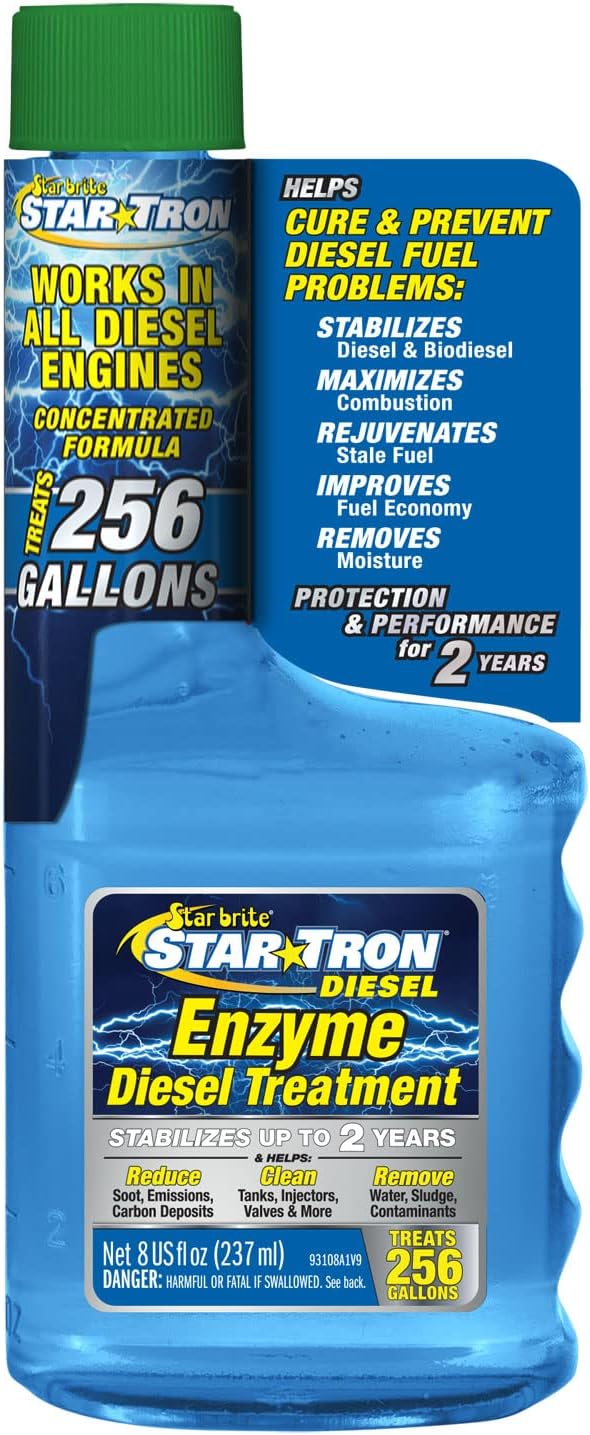 Star Tron Super Concentrated Diesel Formula - Estabiliza y rejuvenece el diesel, el biodiesel y toda la gasolina regular, 1 onza trata 32 galones