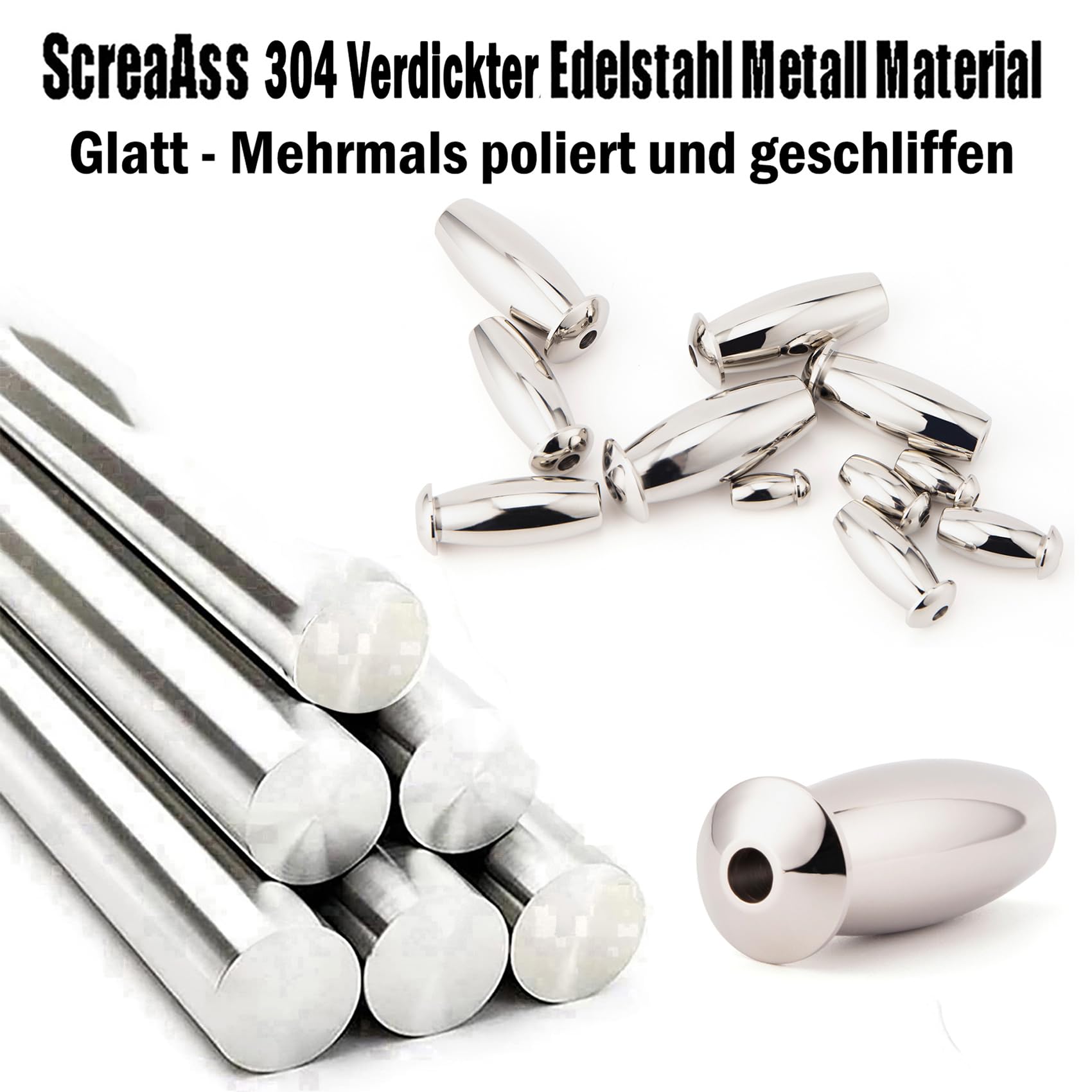11 Größen Edelstahl Harnröhren Dilatator Mit Kappe Hohl Penis Plug Kugel Dilator Katheter Sounding Penis Stick Für Männer Harnröhren Stimulation SM Prostata Masturbation Sex Toys,Silber,Set