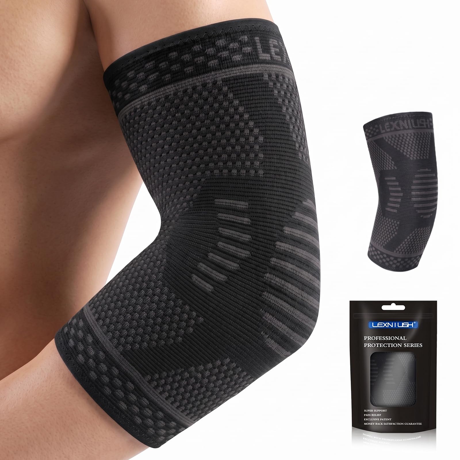 Ellenbogenbandage für Damen/Herren - Kompression Ellenbogen Bandage für Tennisarm, Golferarm, Sport - Tennisarm Bandage Links/Rechts für Arthritis, Sehnenentzündung, Gelenkschmerzen