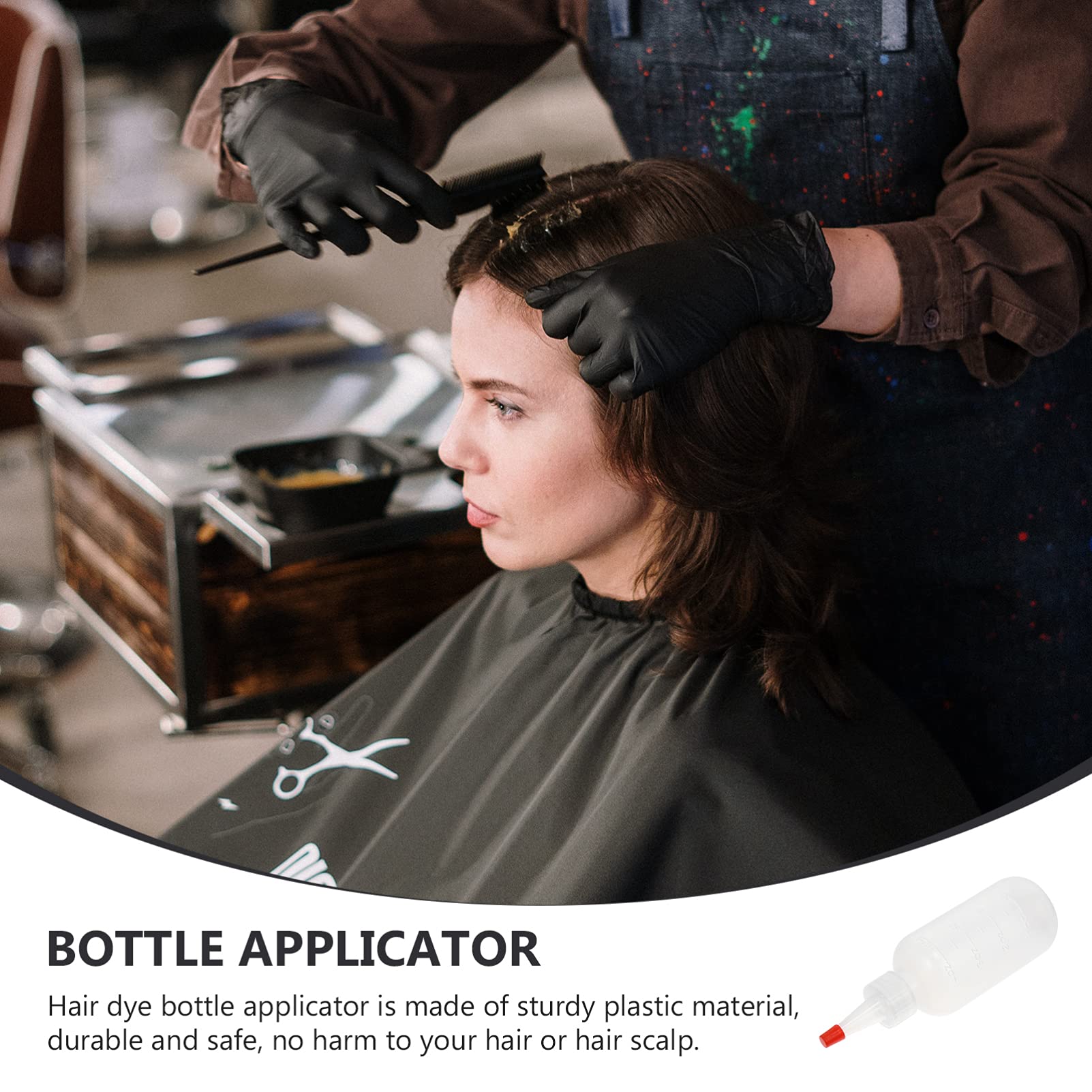 NAMOARLY 18pcs 120ml Plastic Dispensing Bottles with Squeezing Cap Hairdressing Tools for Coloring Liquid