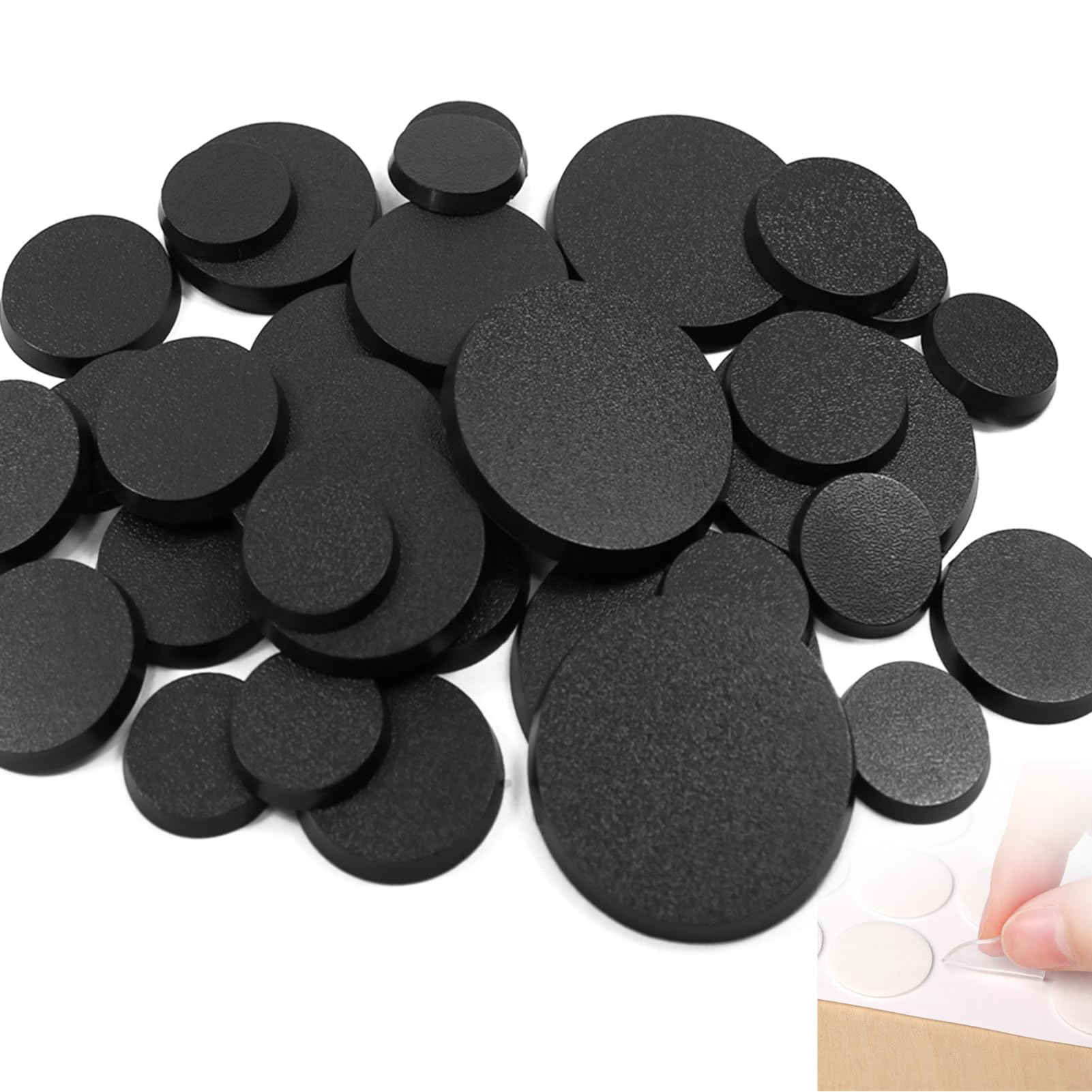 Evemodel 5 stuks 90 mm ronde basis bases van kunststof voor figuren of miniaturen voor War Games Tafeldecoratie