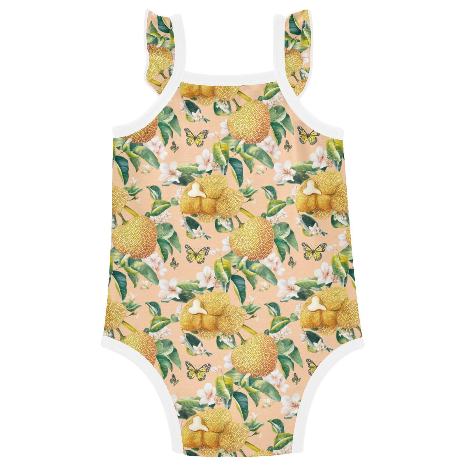Baby Summer Cotton Bodysuits Soft Comfort Baby Sleeveless Undershirts 12M Fresh Jackfruit Fruit